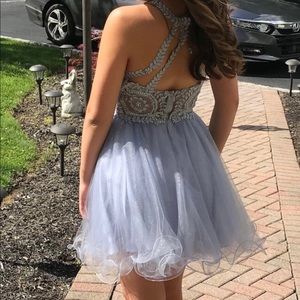 Perry winkle short semi formal dress